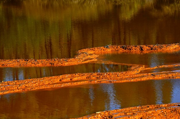 Iron Sulfate Patterns in the Waters of Rio Tinto