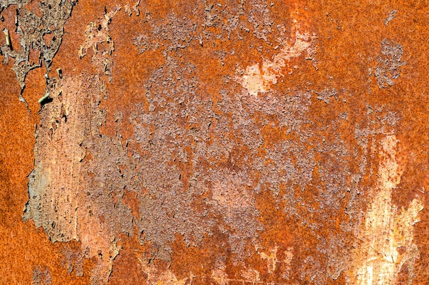 Iron wall with rust. grunge texture. background for the designer. corrosion of metal