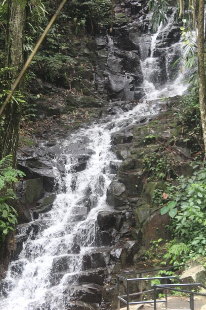 Ironggolo waterfall is located in Kediri district flowing over mountain rocks