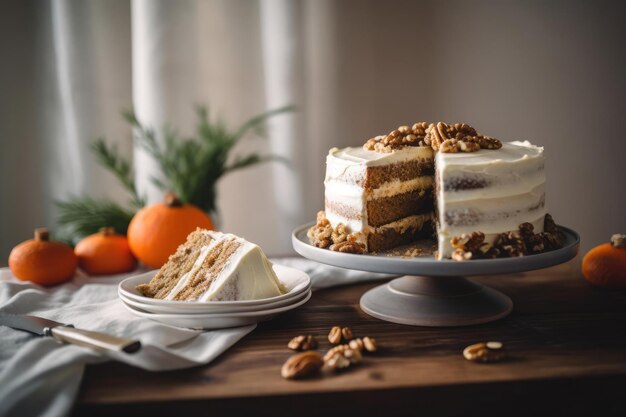 Irresistible Carrot Cake Warm Hues and Creamy Frosting