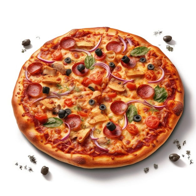 魅力的なピザが五感を刺激する饗宴 ジェネレーティブ AI エディション