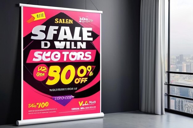 Photo irresistible sale promotion poster banner