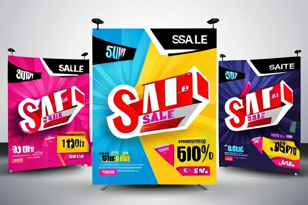 Photo irresistible sale promotion poster banner