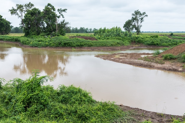 農業における水路の灌漑用水路