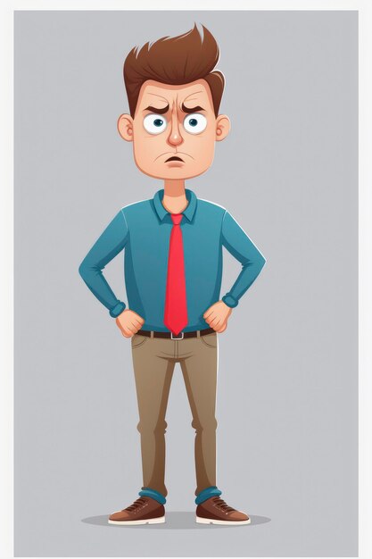 Photo irritated person illustration