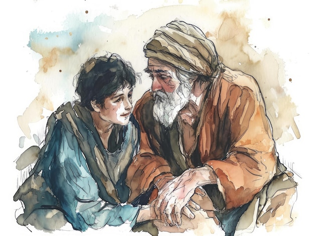 Isaac Blessing Jacob Whos Disguised as Esau AI Generated