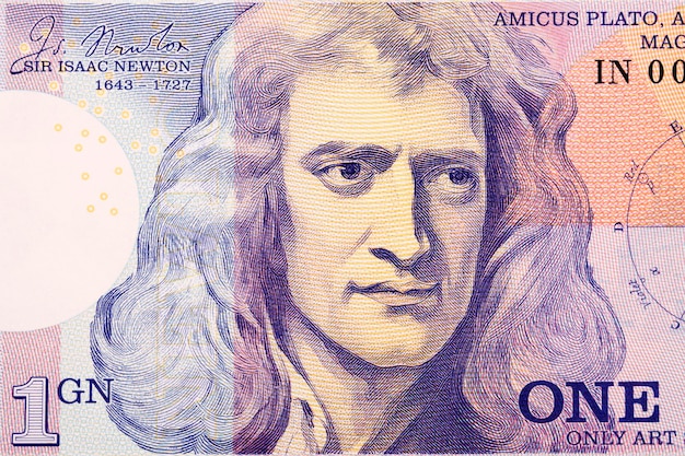 Isaac Newton een portret van geld