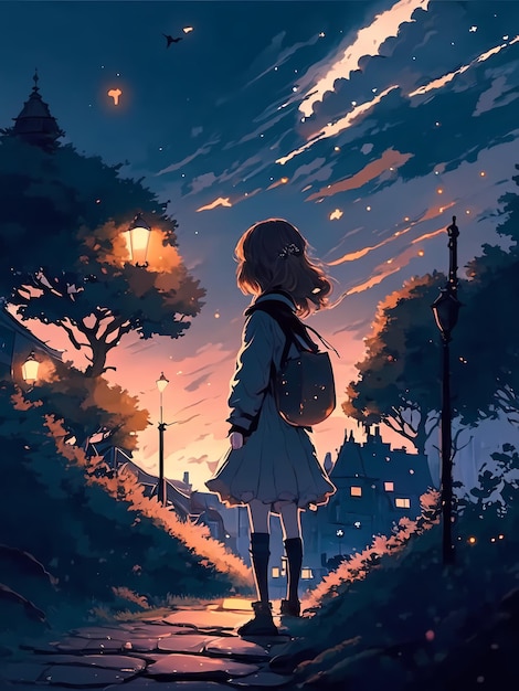 Premium AI Image | isekai anime girl