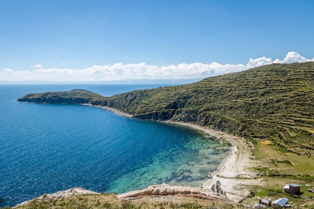 Photo isla del sol on titicaca lake bolivia