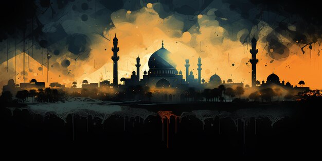 Исламский абстрактный фон мечети