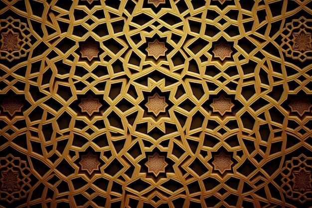 An Islamic Arabian pattern background generated by AI