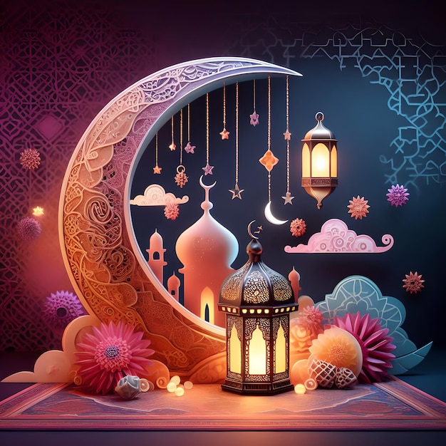 Исламские художественные обои для Рамадана