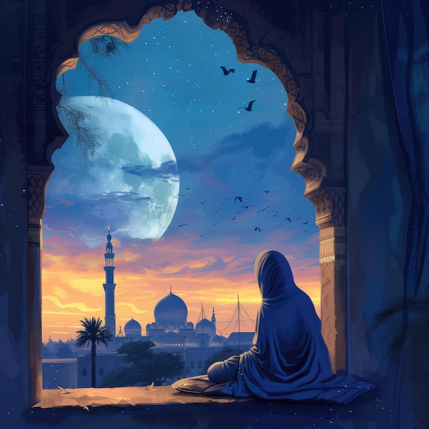 Islamic backdrop image Ramadan or kandil image