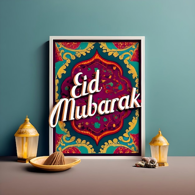 Islamic background Eid Mubarak poster