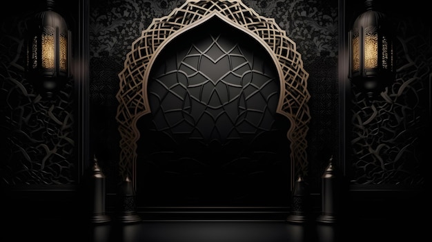 Islamic background for the Eid ul Adha banner generative ai technology