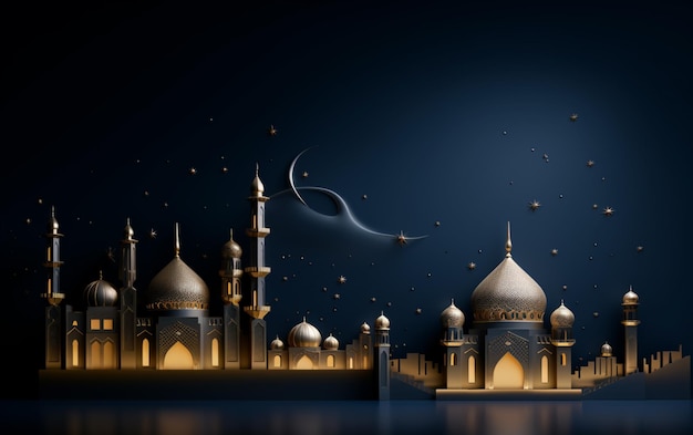 Eid 인사말 Fitr Adha Muharram Ramadan에 적합한 이슬람 배경