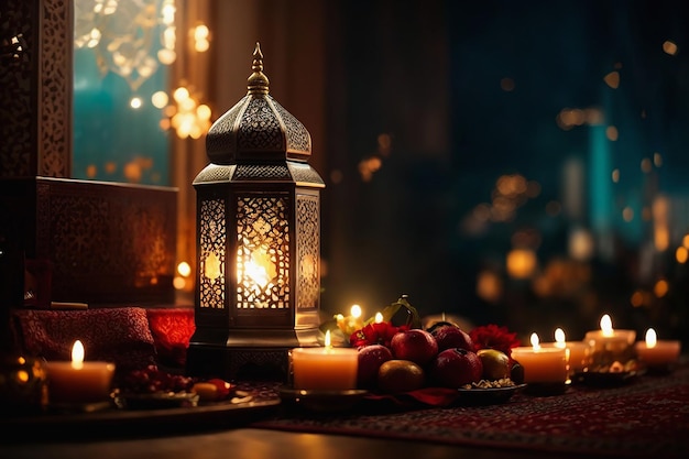 Исламский фон подходит для поздравлений с Идом Фитр Адха Мухаррам Рамадан
