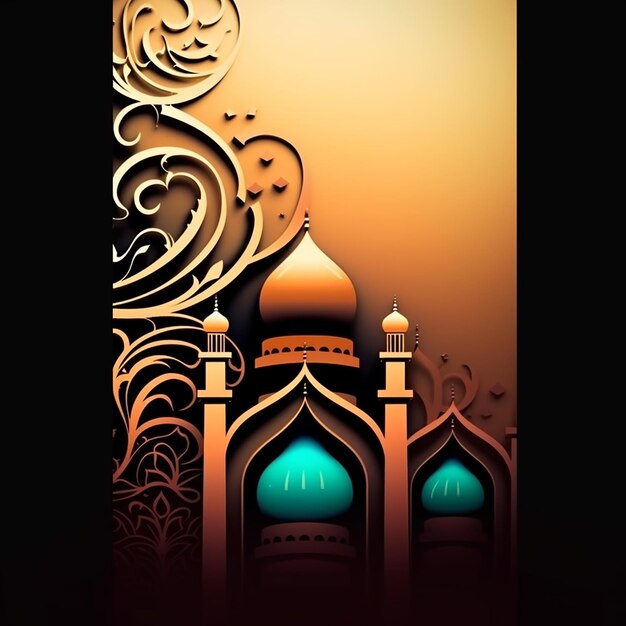 Islamic background suitable for Eid greetings Fitr Adha Muharram Ramadan