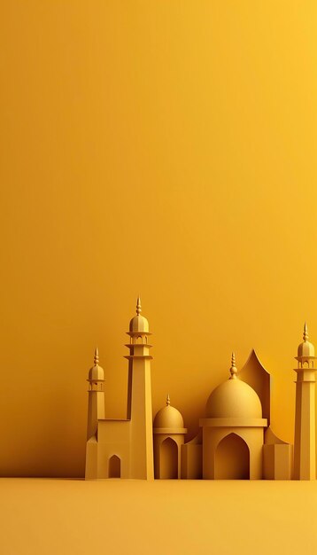 Islamic background with 3d mosque