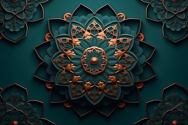 Исламский фон с декоративными элементами