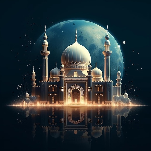 islamic background with empty copy space good for a special event like Ramadan or eid alfitr