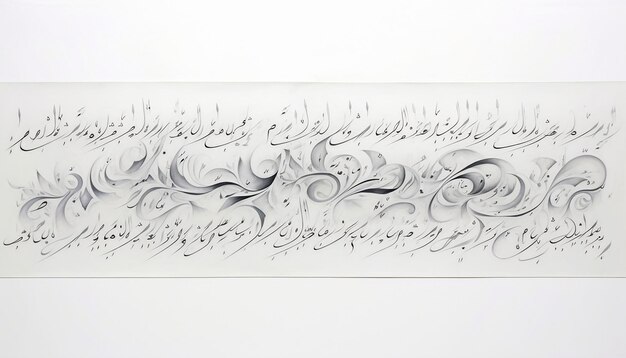 Foto calligrafia islamica sullo sfondo bianco