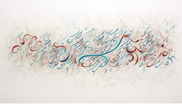 Photo islamic calligraphy white background