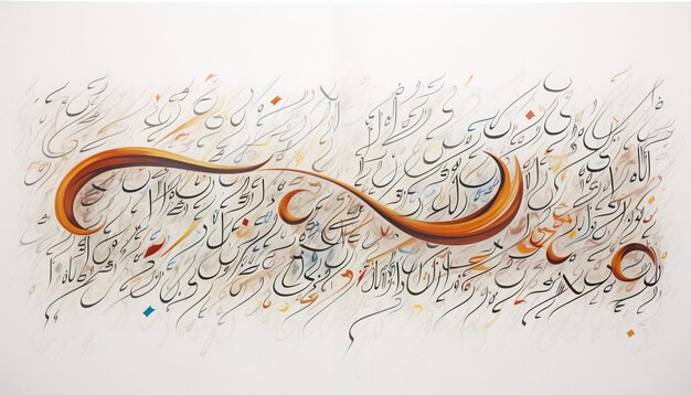 Фото Исламская каллиграфия белый фон