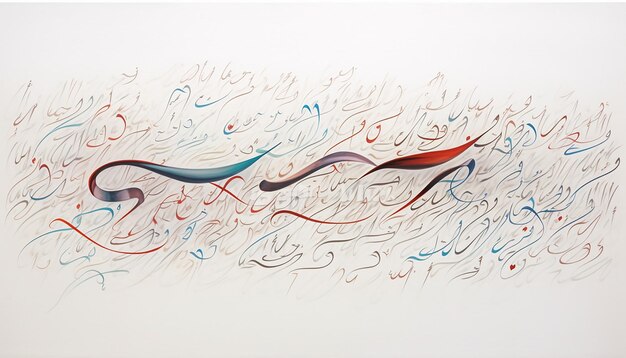 Photo islamic calligraphy white background