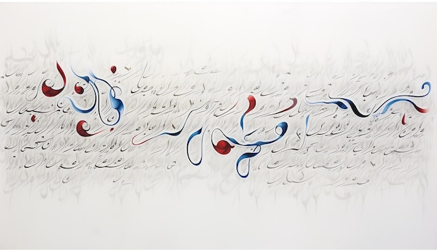 Foto calligrafia islamica sullo sfondo bianco