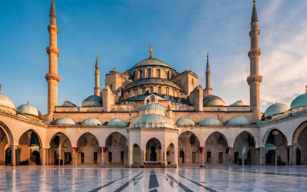 Islamic church building long view