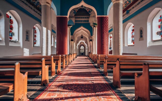 Islamic church building long view