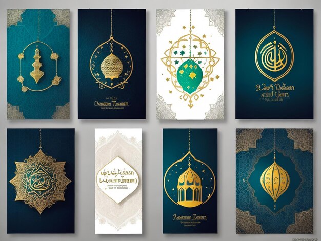 写真 イスラム教のラマダンの祝賀カードのテンプレートカラフルな抽象的な背景デザイン