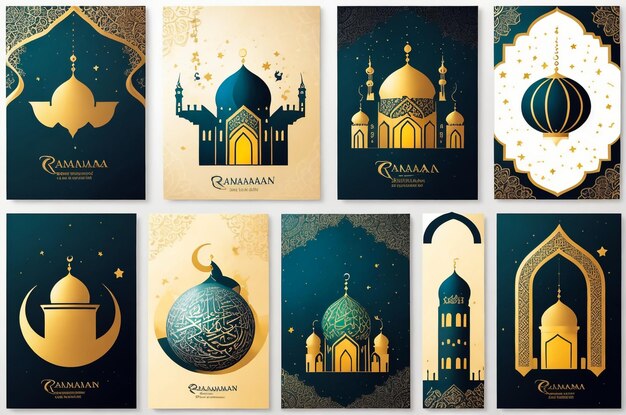 写真 イスラム教のラマダンの祝賀カードのテンプレートカラフルな抽象的な背景デザイン