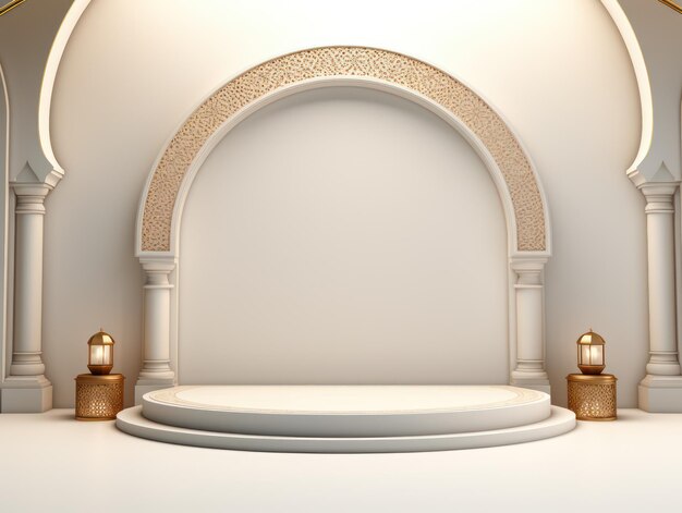 Islamic Display Podium Product Stage Ai Generative