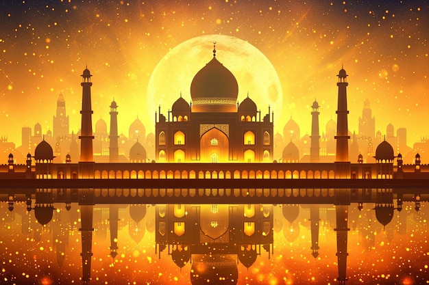 Islamic eid al adha mubarak festival elegant muslim background