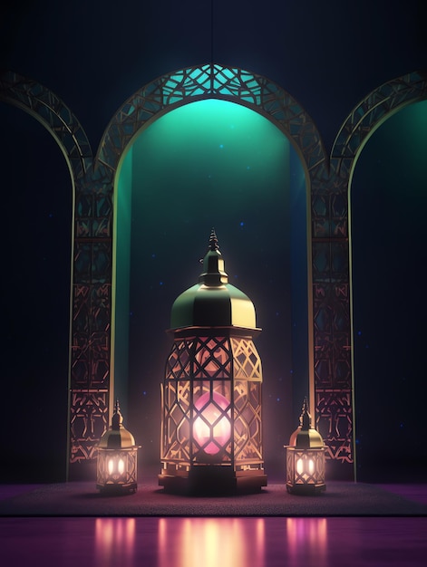 исламский ид аль фитр баннер современный дизайн