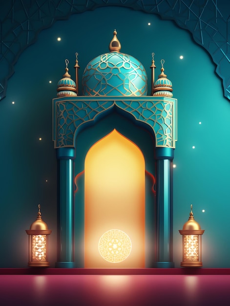 islamic eid al fitr banner contemporary design