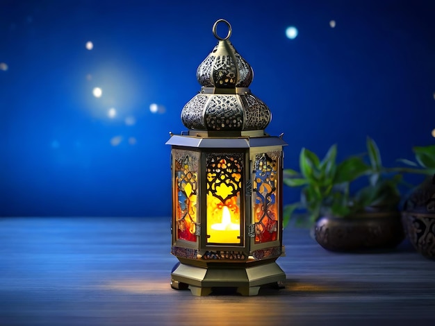 Islamic Festival Arabic Lantern Empty Space Background