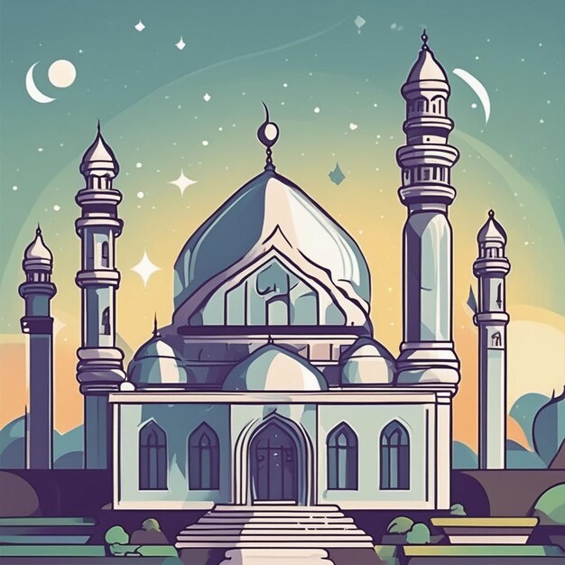 Islamic Flat illustration ai image