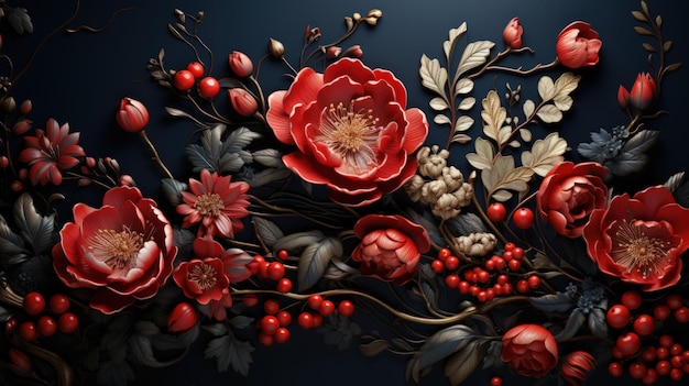 Islamic Floral Masterpieces Captivating Artistry in Wonderful Blossoms Generative AI