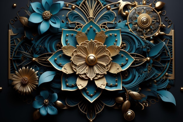 Islamic Floral Masterpieces Captivating Artistry in Wonderful Blossoms Generative AI