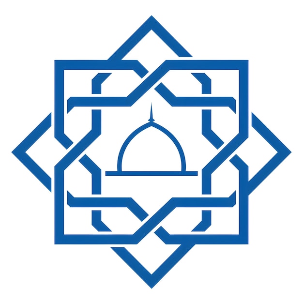 Photo islamic geometric pattern with mosque dome