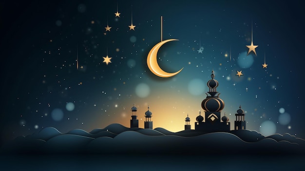 Islamic Greeting Ramadan Kareem Card Design