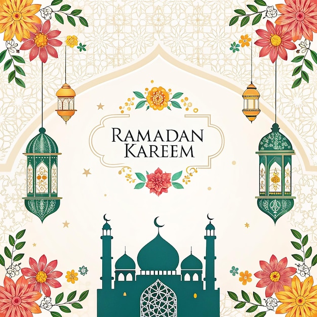 イスラム教の祝い ラマダン・カリーム カード 祝いの背景