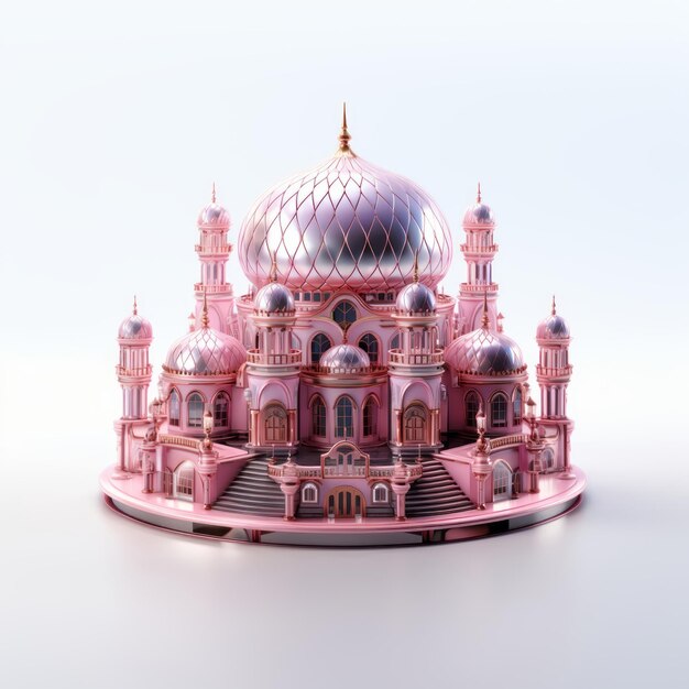 Photo islamic heritage in 3d isometric visuals