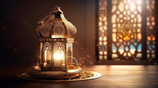 Islamic Holiday background Illustration AI Generative