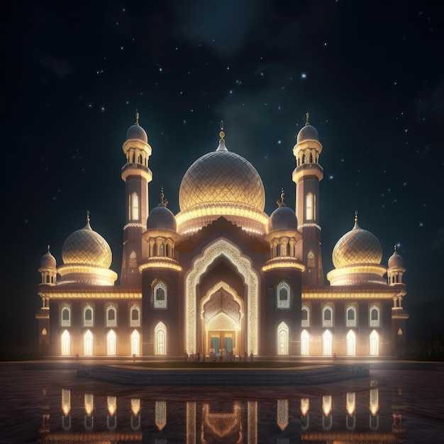 Islamic Holy festival background with copy space