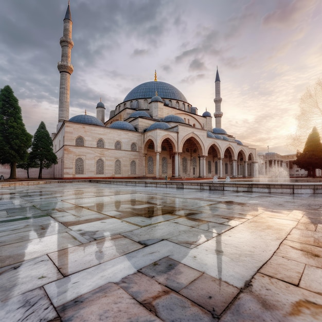 Исламский священный фестиваль фон с копировальным пространством