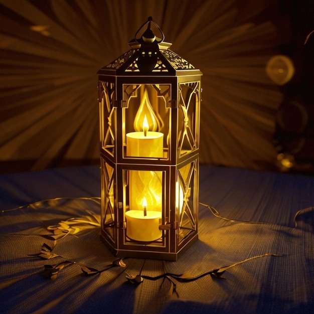 islamic lantern arabic ornamental Festival for Muslim ai generated